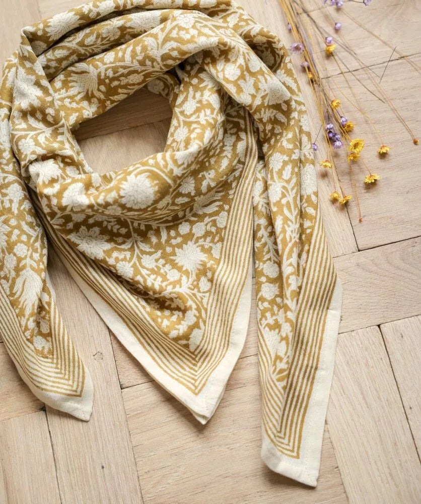 Foulard grand format Anjali - Safran