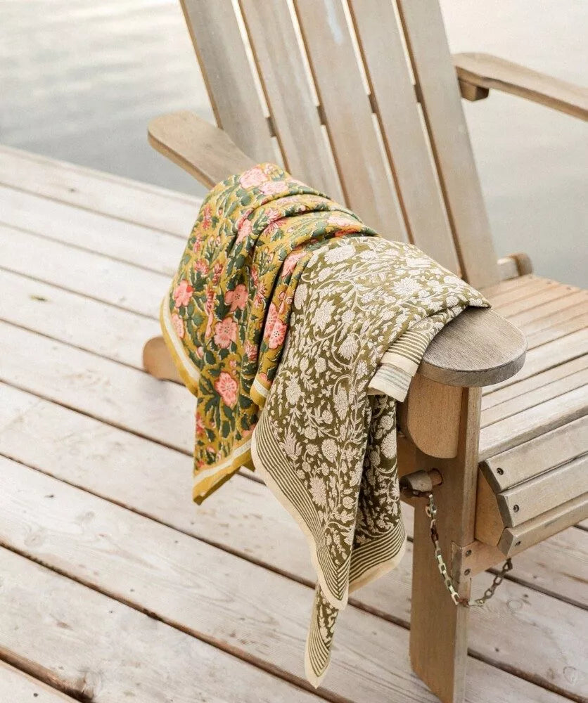 Foulard grand format Anjali - Kaki