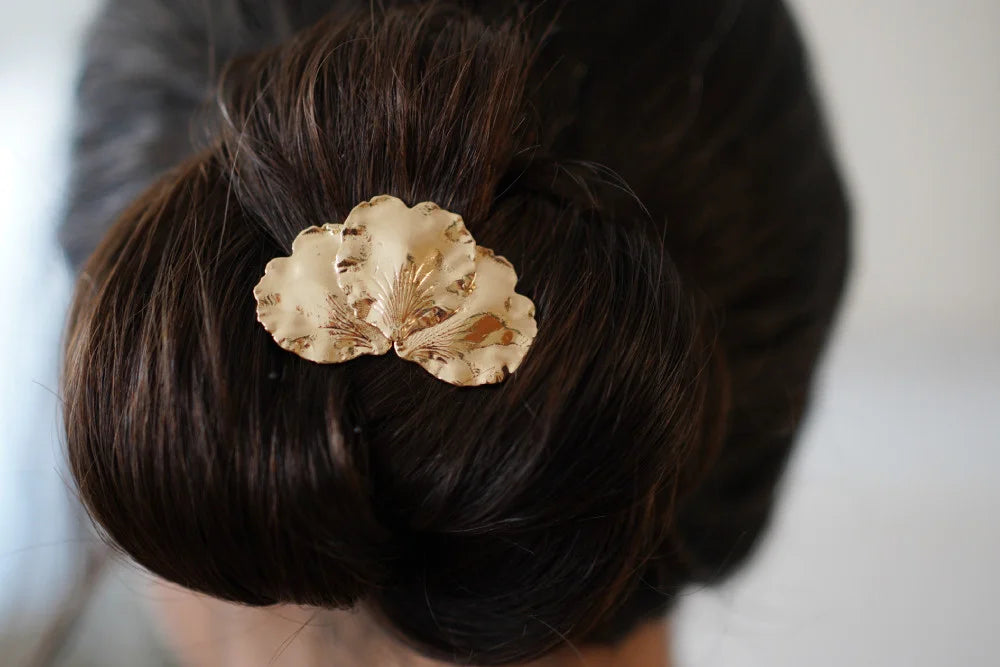 Barrette Éléa Pétales Dorés