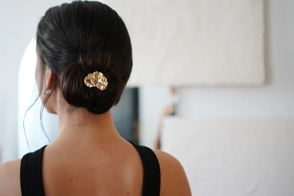Barrette Éléa Pétales Dorés