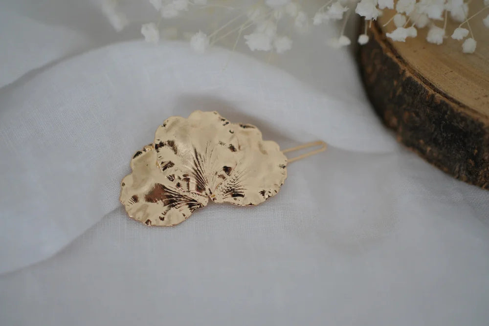 Barrette Éléa Pétales Dorés