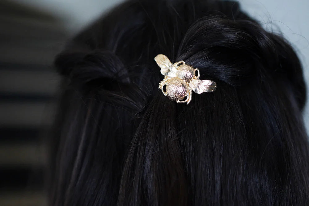 Barrette Farah Scarabée Doré