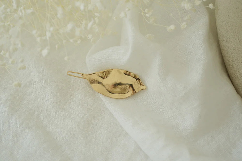 Barrette Laura Feuille Dorée